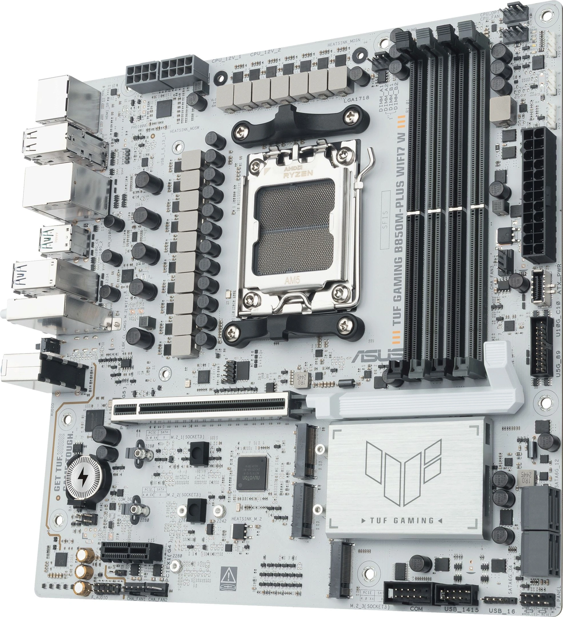 Материнская плата Asus TUF GAMING B850M-PLUS WIFI7 W Socket AM5 AMD B850 4xDDR5 mATX AC`97 8ch(7.1) 2.5Gg RAID+HDMI+DP — миниатюра 11
