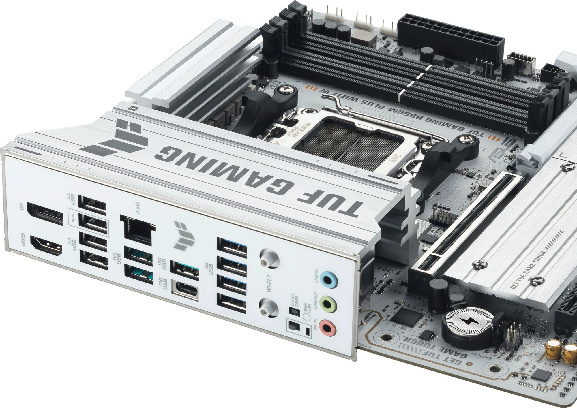 Материнская плата Asus TUF GAMING B850M-PLUS WIFI7 W Socket AM5 AMD B850 4xDDR5 mATX AC`97 8ch(7.1) 2.5Gg RAID+HDMI+DP — миниатюра 10
