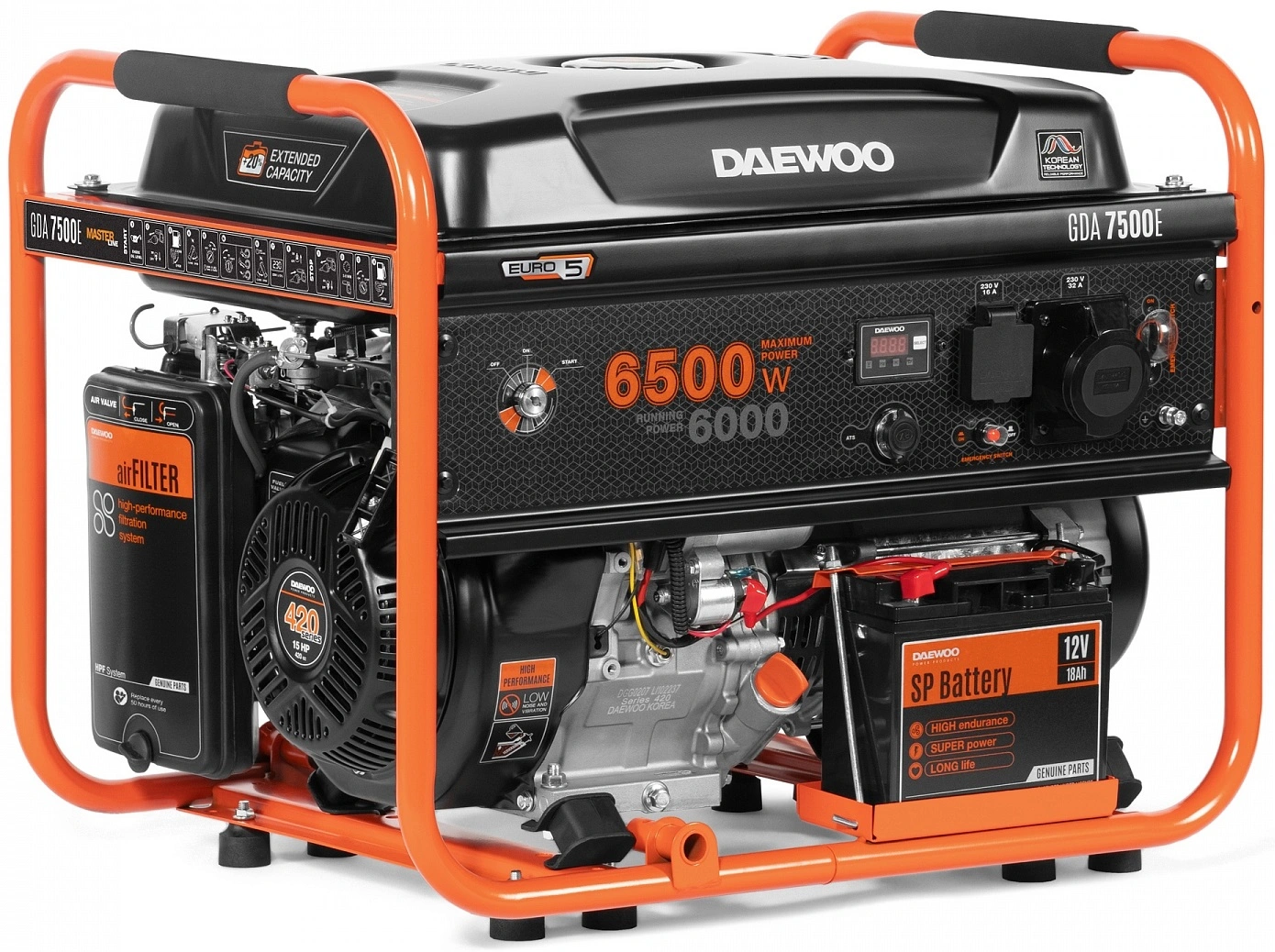 Генератор Daewoo GDA 7500E 6.5кВт — фото 1