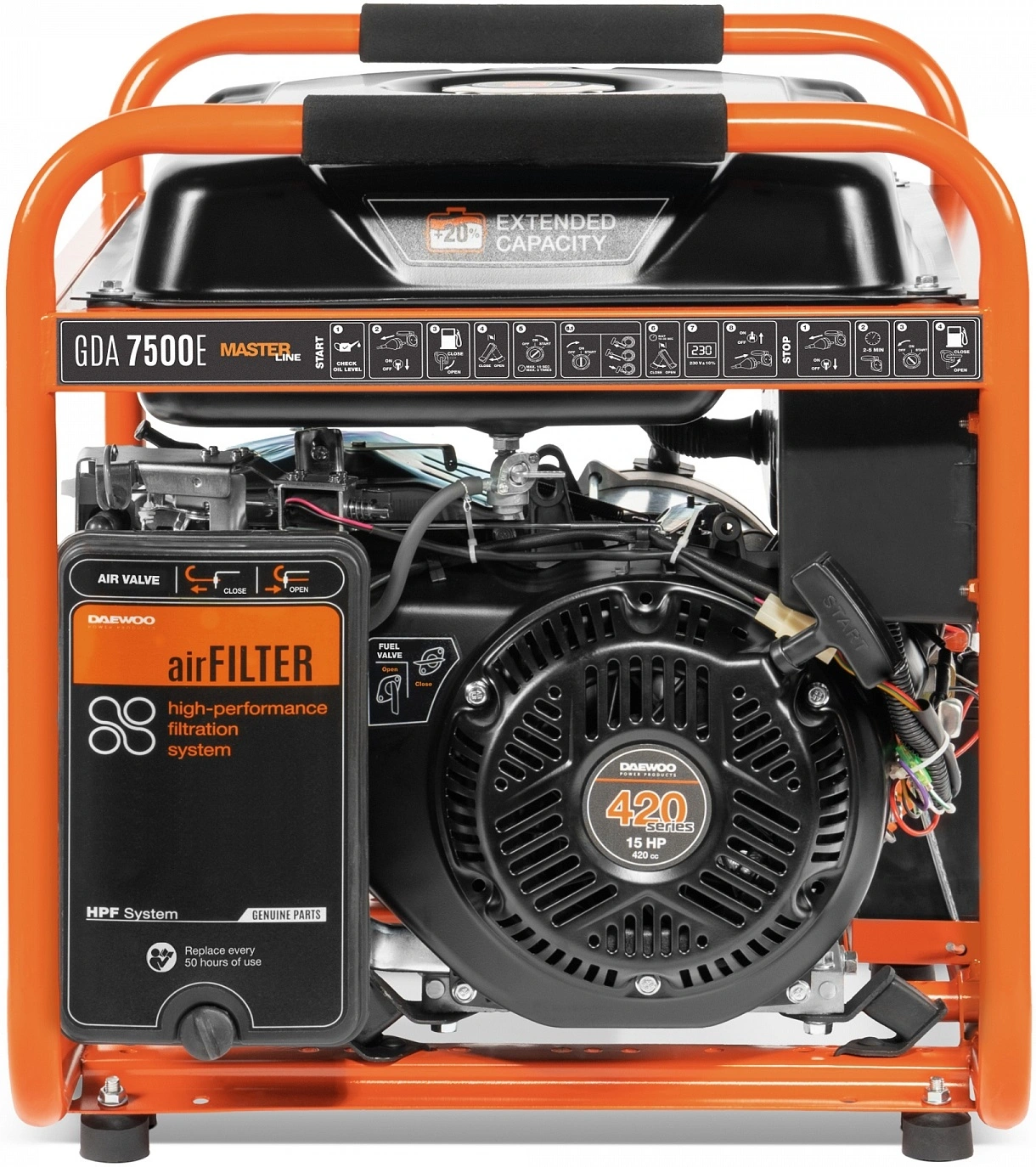 Генератор Daewoo GDA 7500E 6.5кВт — миниатюра 4