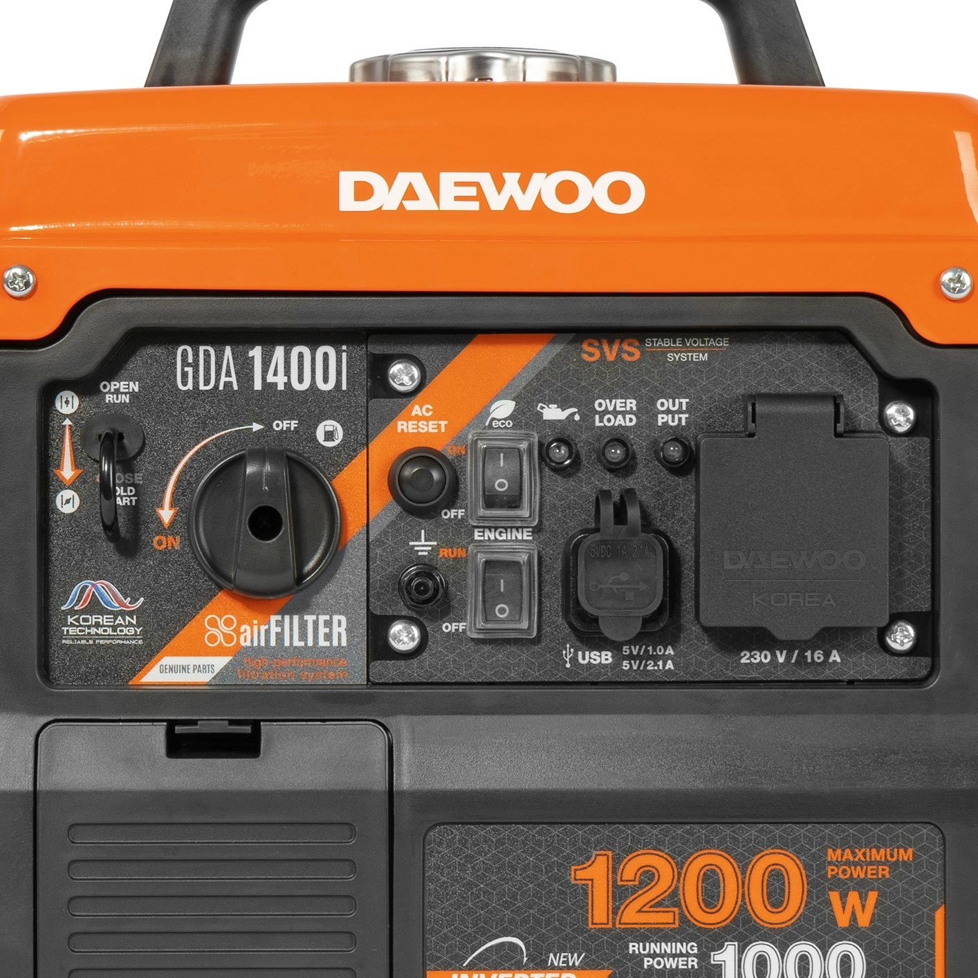 Генератор Daewoo GDA 1400i 1.2кВт — миниатюра 7