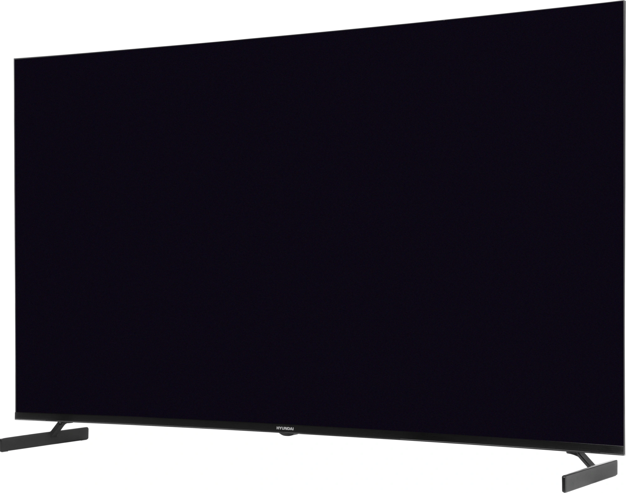 Телевизор LED Hyundai 65" H-LED65BU7011 Google TV Frameless Metal черный 4K Ultra HD 60Hz MEMC DVB-T DVB-T2 DVB-C DVB-S DVB-S2 USB WiFi Smart TV — миниатюра 4