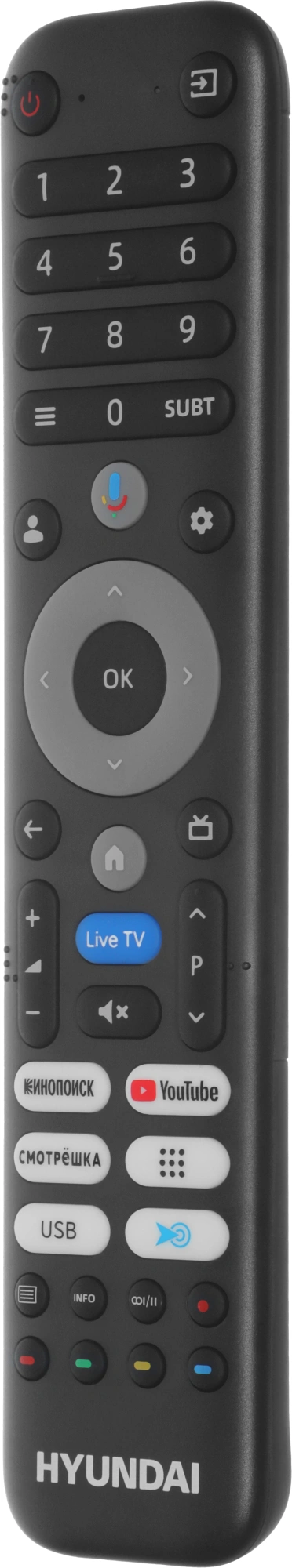 Телевизор LED Hyundai 85" H-LED85BU7011 Google TV черный 4K Ultra HD 60Hz MEMC DVB-T DVB-T2 DVB-C DVB-S DVB-S2 USB WiFi Smart TV — миниатюра 10