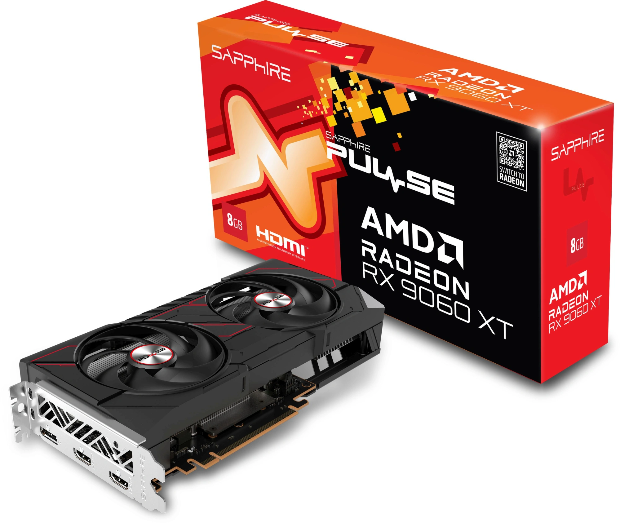 Видеокарта Sapphire PCI-E 5.0 11350-04-20G PULSE AMD RADEON RX 9060 XT GAMING OC 8GB DUAL AMD Radeon RX 9060XT 8Gb 128bit GDDR6 2700/20000 HDMIx2 DPx1 HDCP Ret — миниатюра 7