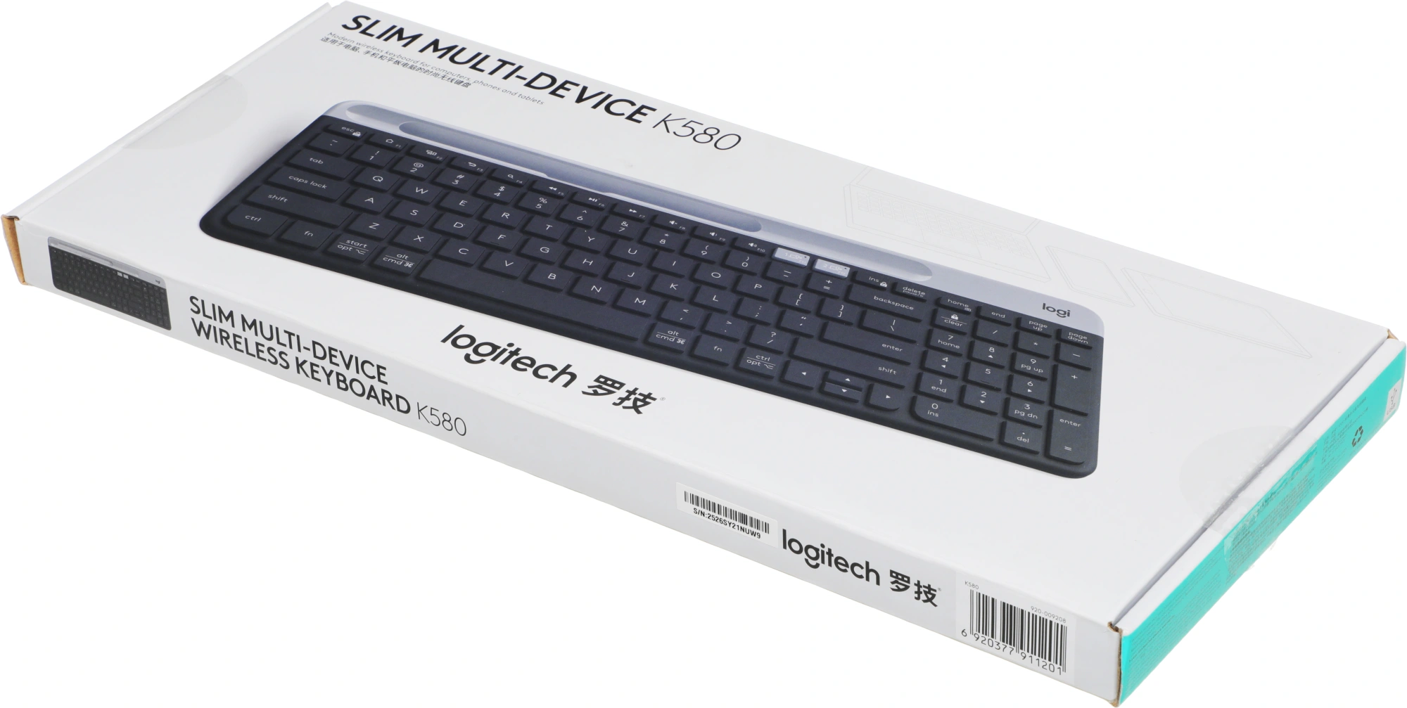 Клавиатура Logitech K580 черный/серебристый USB беспроводная BT/Radio slim Multimedia (920-009208) — миниатюра 14