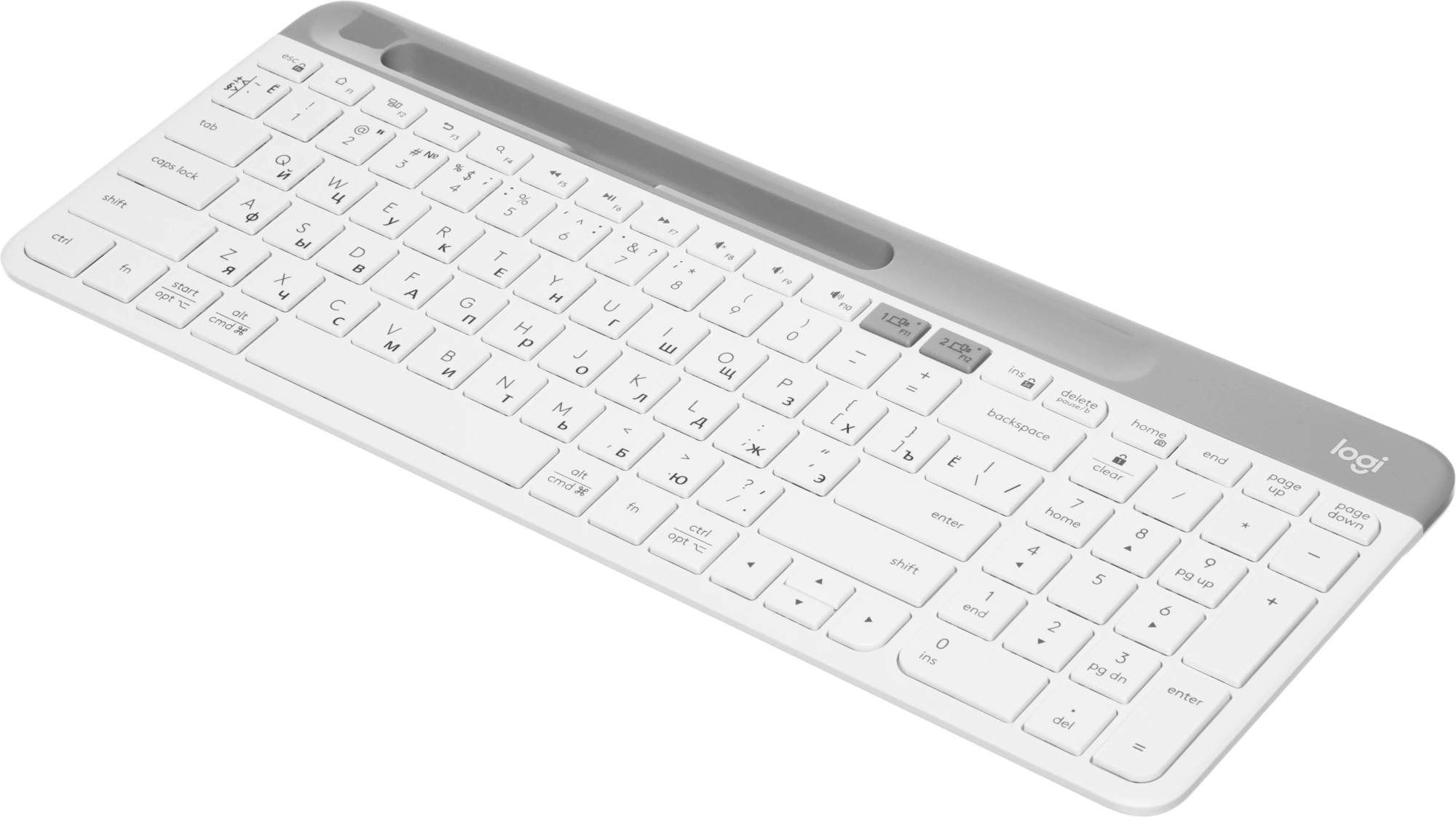 Клавиатура Logitech K580 белый/серебристый USB беспроводная BT/Radio slim Multimedia (920-009209) — миниатюра 21
