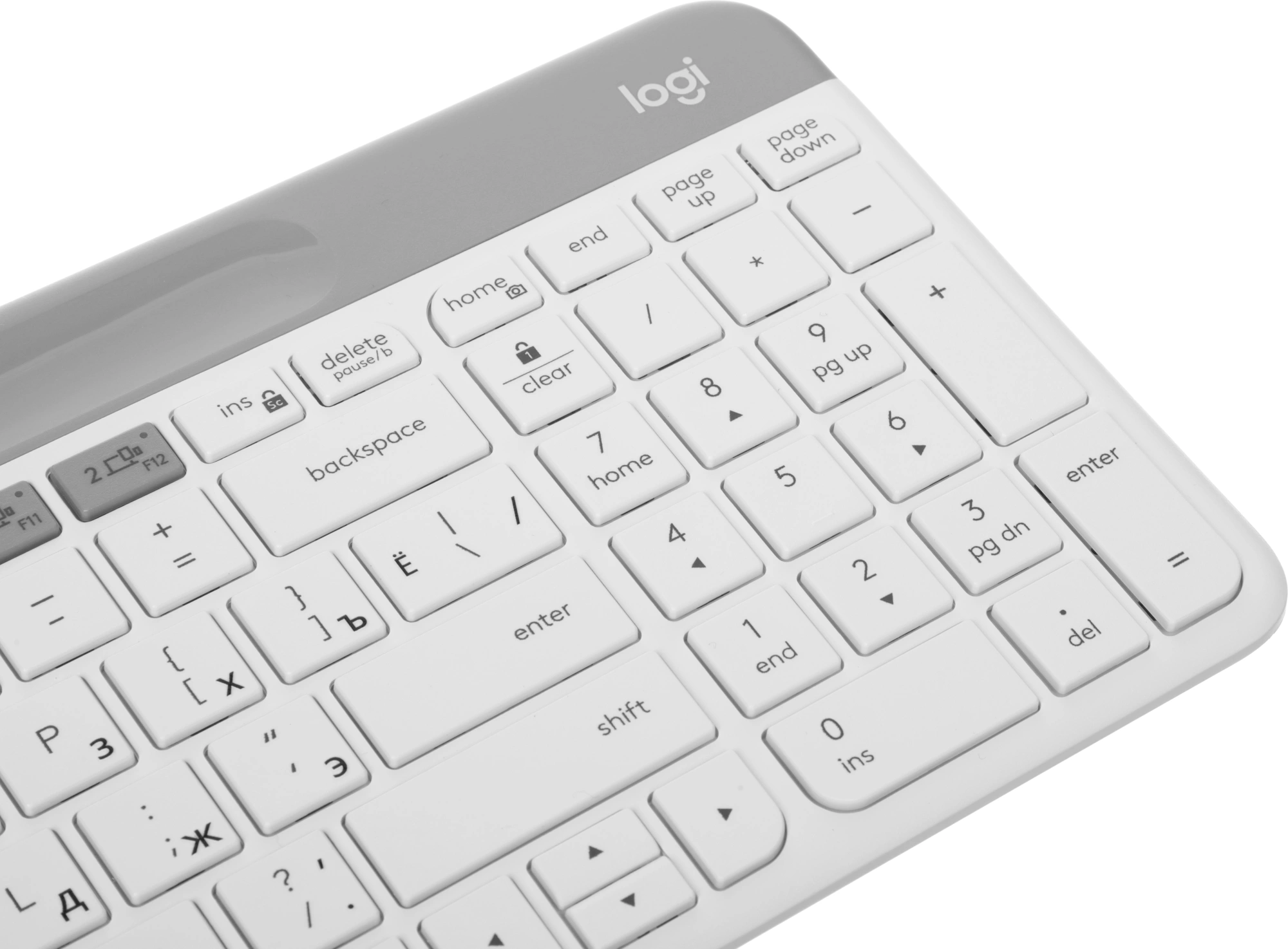 Клавиатура Logitech K580 белый/серебристый USB беспроводная BT/Radio slim Multimedia (920-009209) — миниатюра 8