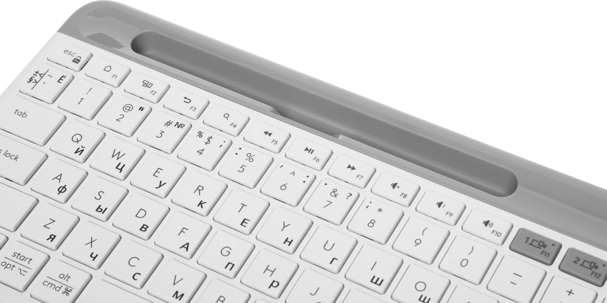 Клавиатура Logitech K580 белый/серебристый USB беспроводная BT/Radio slim Multimedia (920-009209) — миниатюра 11