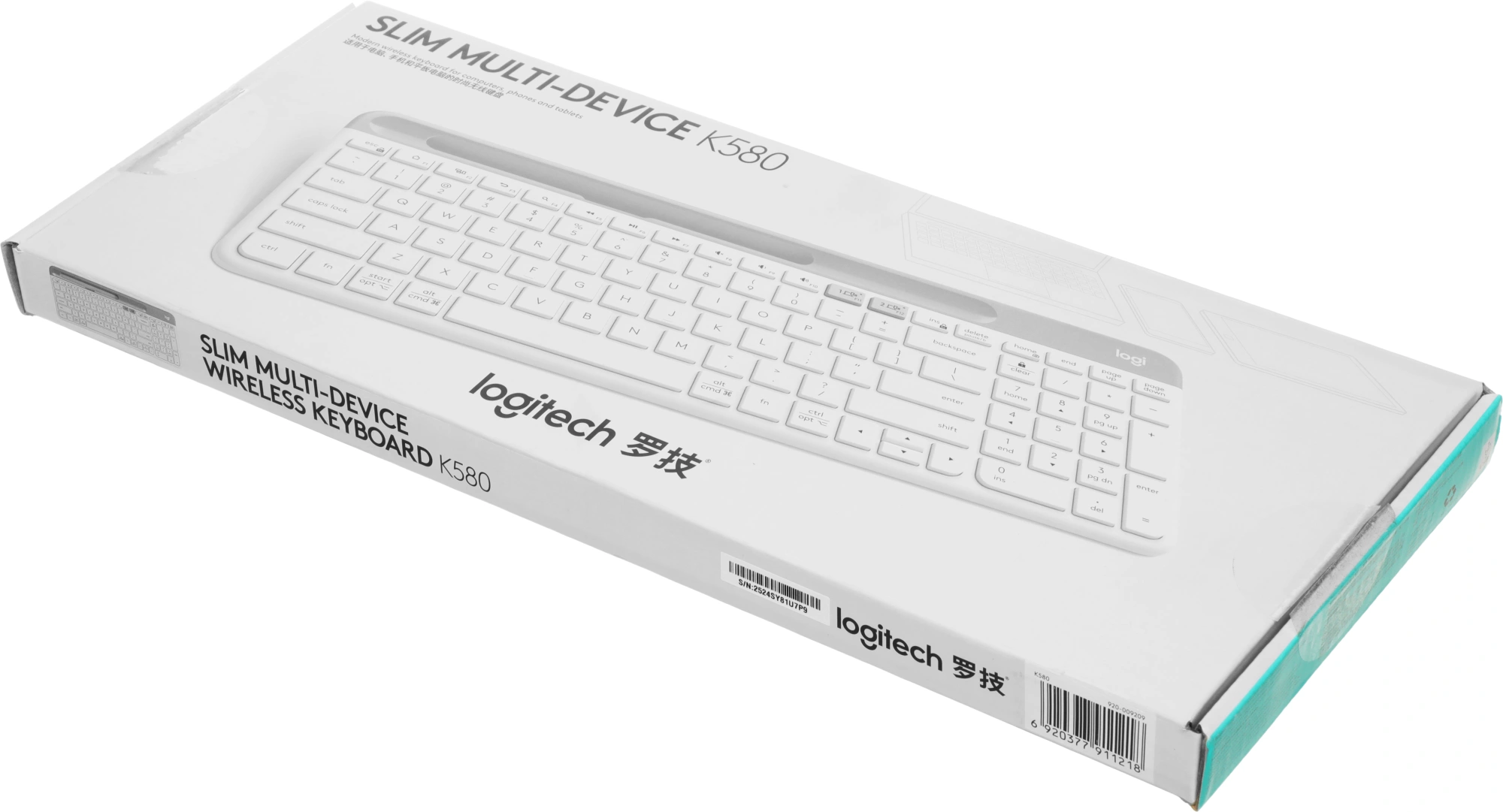 Клавиатура Logitech K580 белый/серебристый USB беспроводная BT/Radio slim Multimedia (920-009209) — миниатюра 20