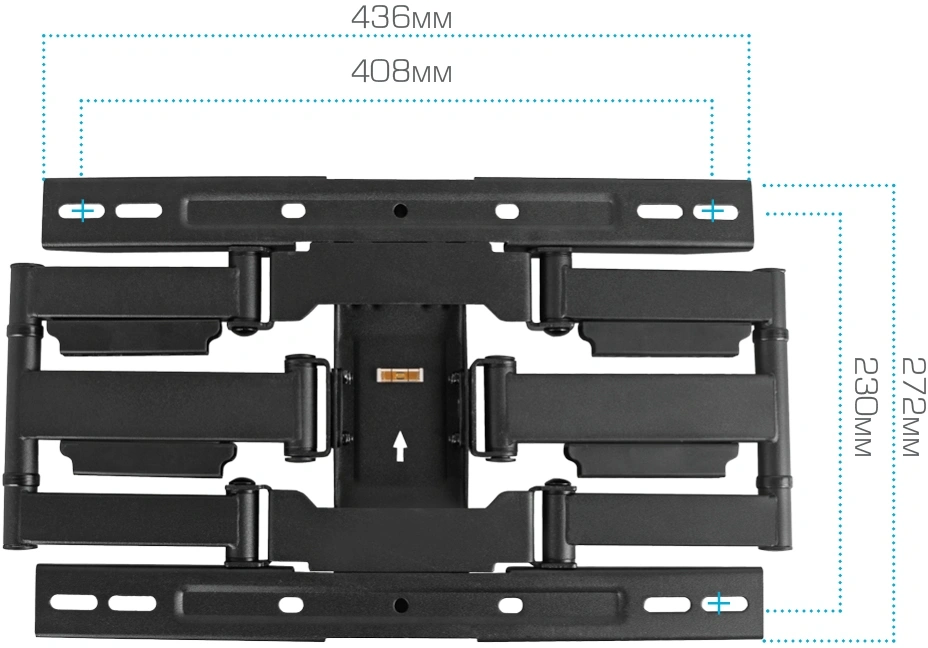 Кронштейн для телевизора Kromax Ultra Slim-101 черный 21"-70" макс.45кг настенный поворот и наклон — миниатюра 7