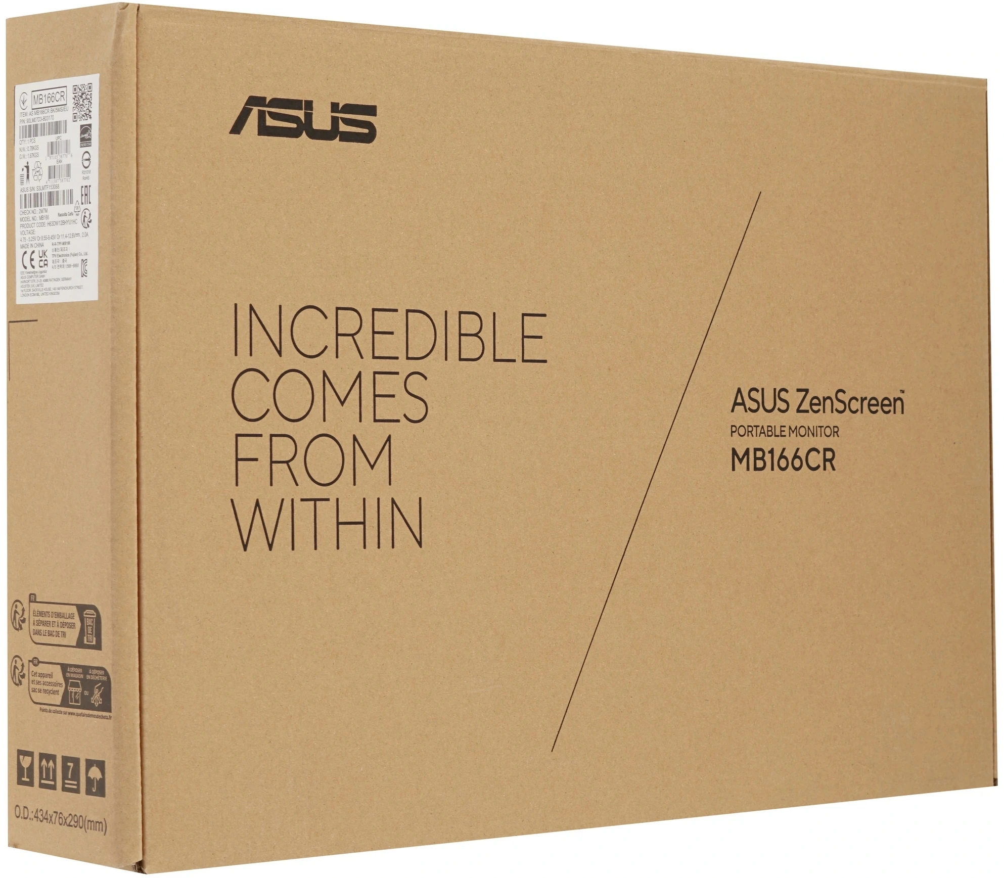 Монитор Asus 15.6" ZenScreen MB166CR черный IPS LED 5ms 16:9 матовая 250cd 178гр/178гр 1920x1080 60Hz FHD USB 0.78кг — миниатюра 9