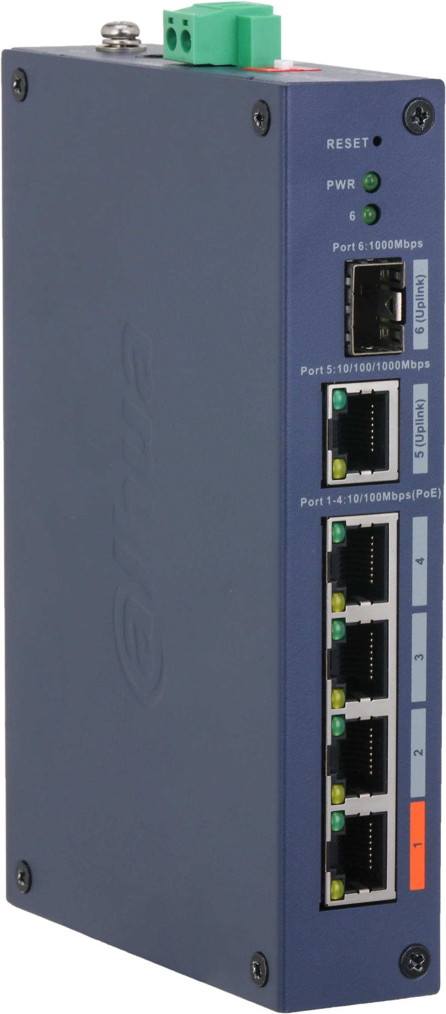 Коммутатор Dahua DH-CHS4106-4ET-60 (L2) 4x100Мбит/с 1x1Гбит/с 1SFP 4PoE 60W управляемый — миниатюра 5