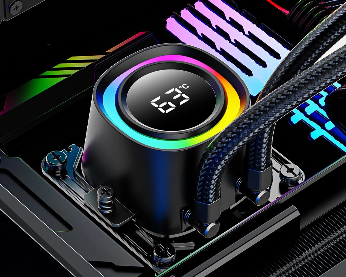 Система водяного охлаждения ID-Cooling FX360 TD ARGB Soc-AM5/AM4/1200/1700/1851 черный 4-pin 27.2dB Al+Cu LCD 350W Ret — миниатюра 13