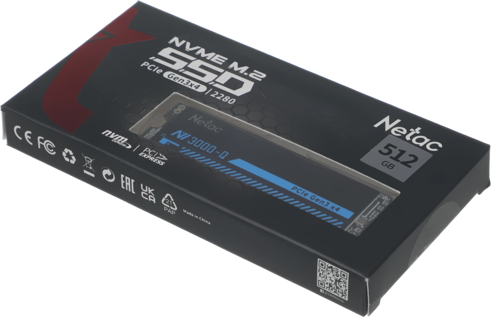 Накопитель SSD Netac PCIe 3.0 x4 512GB NT01NV3000Q-512-E4X M.2 2280 — миниатюра 5