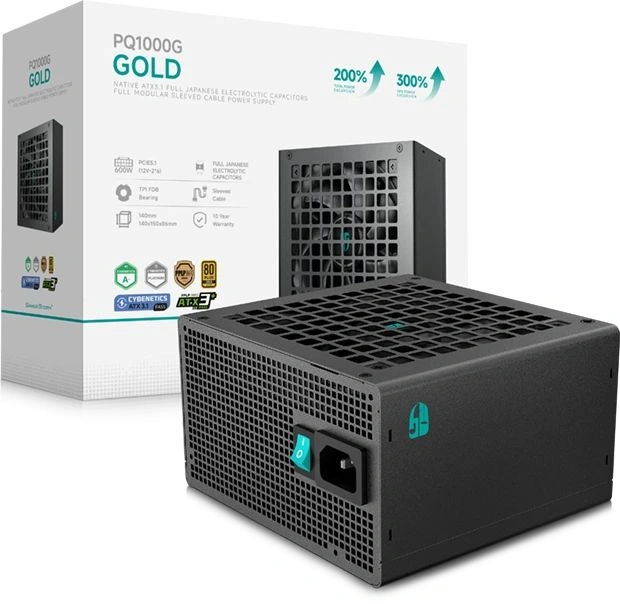Блок питания Deepcool ATX 1000W GamerStorm PQ1000G Gen.5 80+ gold (20+4pin) APFC 120mm fan 9xSATA Cab Manag RTL — миниатюра 7