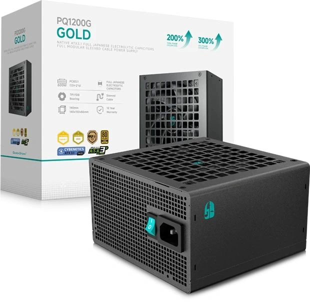 Блок питания Deepcool ATX 1200W GamerStorm PQ1200G Gen.5 80+ gold (20+4pin) APFC 120mm fan 9xSATA Cab Manag RTL — миниатюра 7