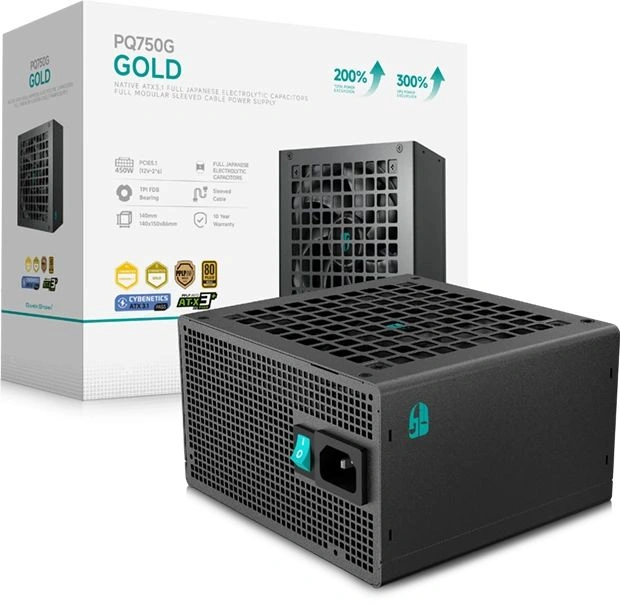 Блок питания Deepcool ATX 750W GamerStorm PQ750G Gen.5 80+ gold (20+4pin) APFC 120mm fan 6xSATA Cab Manag RTL — миниатюра 7
