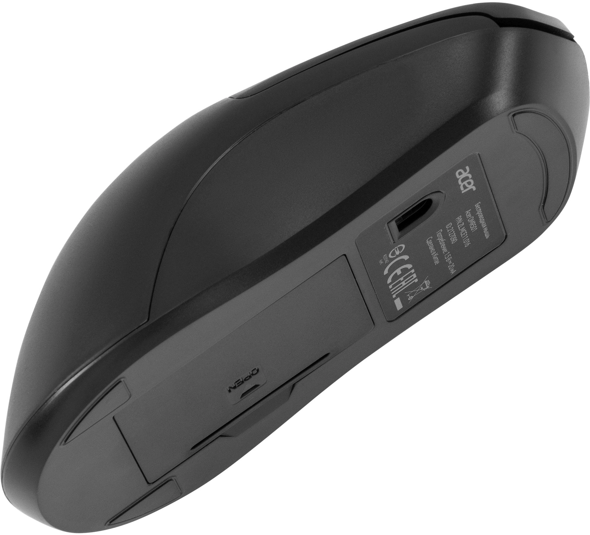Мышь Acer OMR501 черный оптическая 1600dpi silent беспров. USB 4but (ZL.MCE11.016) — миниатюра 9
