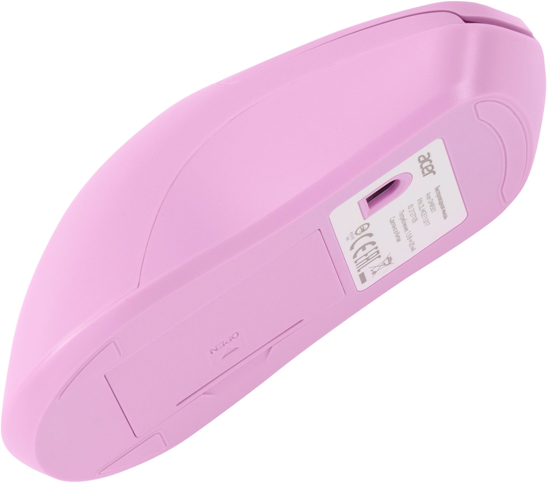 Мышь Acer OMR501 фиолетовый оптическая 1600dpi silent беспров. USB 4but (ZL.MCE11.017) — миниатюра 7