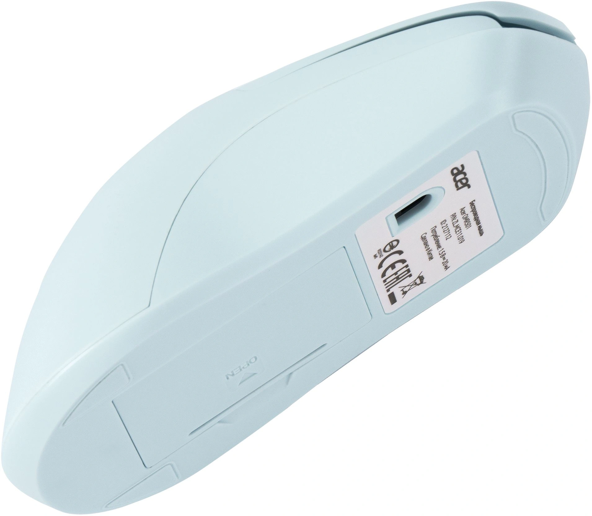 Мышь Acer OMR501 голубой оптическая 1600dpi silent беспров. USB 4but (ZL.MCE11.019) — миниатюра 9