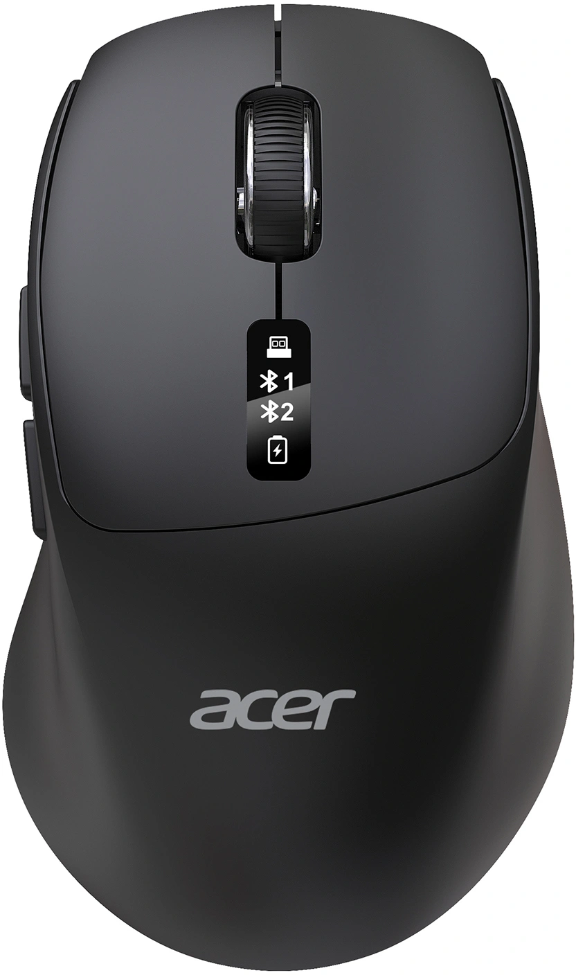 Мышь Acer OMR503 черный оптическая 3200dpi silent беспров. BT/Radio USB 4but (ZL.MCE11.01B) — фото 1