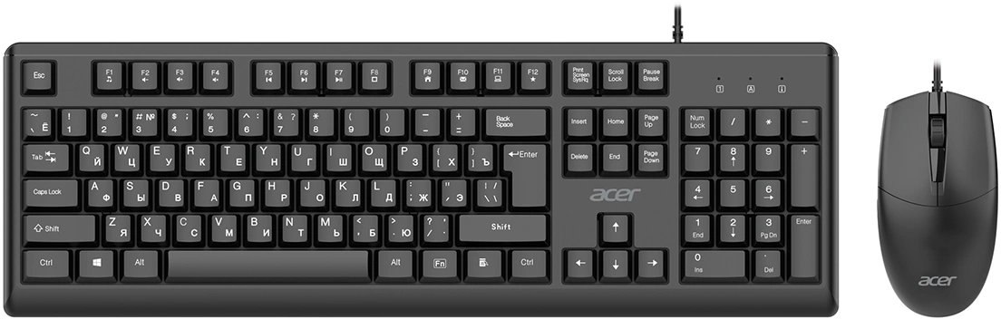 Клавиатура + мышь Acer OCC500 клав:черный мышь:черный USB (ZL.ACC11.00G) — фото 1