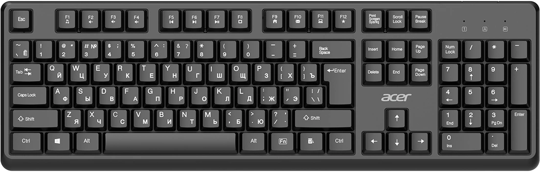 Клавиатура + мышь Acer OCC501 клав:черный мышь:черный USB беспроводная Multimedia (ZL.ACC11.00H) — миниатюра 2
