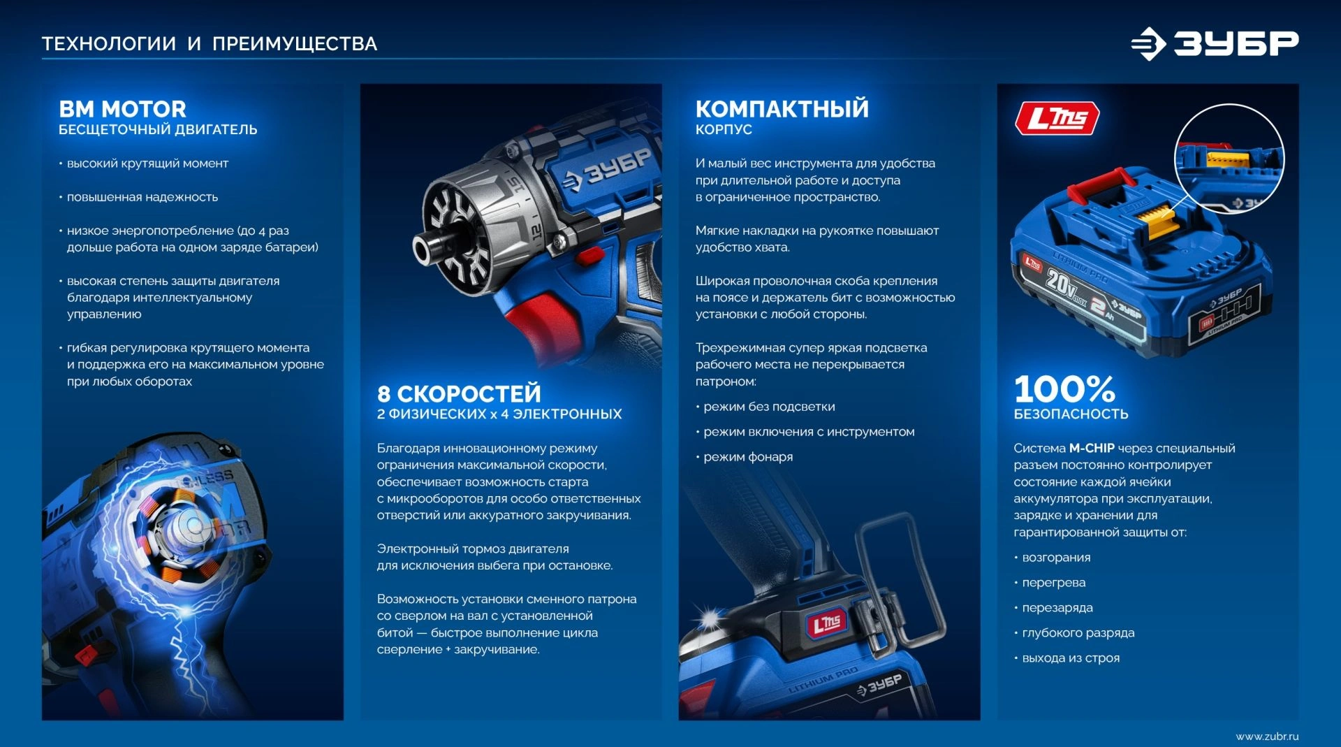Дрель-шуруповерт Зубр DB-50-42-H3 40Вт аккум. патрон:быстрозажимной (кейс в комплекте) — миниатюра 6
