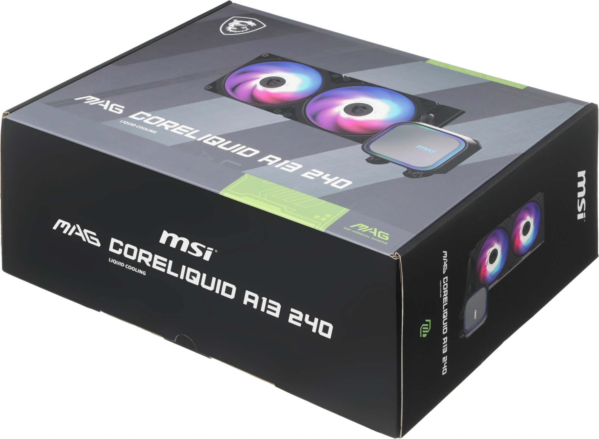 Система водяного охлаждения MSI Mag Coreliquid A13 240 ARGB Soc-AM5/AM4/1700/1851 черный 3-pin 31.3dB Al 280W Ret (306-7ZWCA11-L80) — миниатюра 7