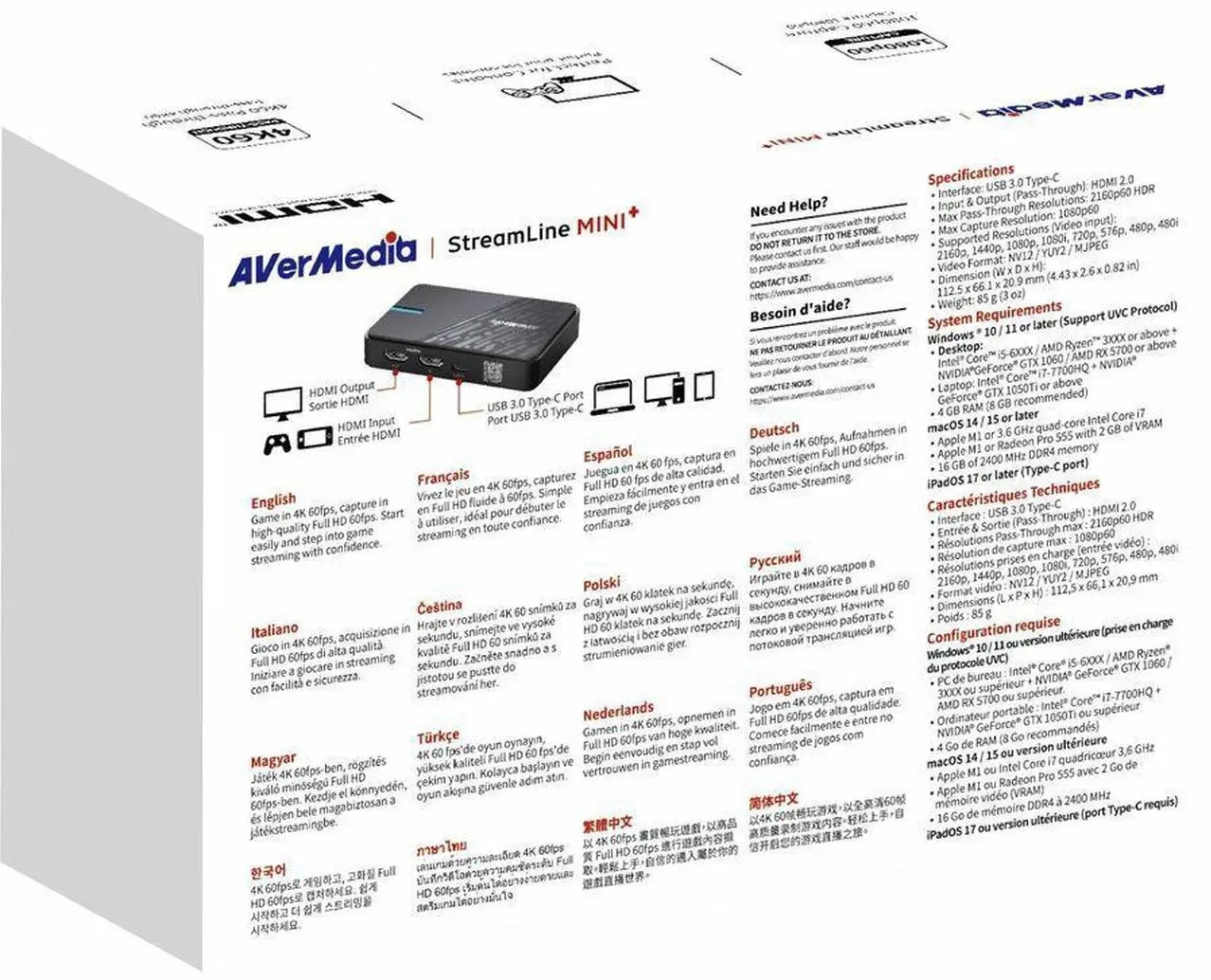 Карта видеозахвата Avermedia StreamLine MINI+ GC311 внешний UBS Type-C — миниатюра 7