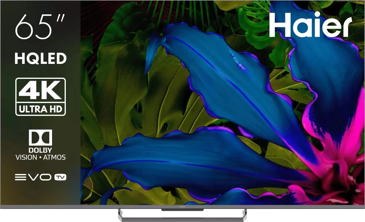 Телевизор QLED Haier 65" Smart TV S6 Frameless серый 4K Ultra HD 144Hz MEMC DVB-T DVB-T2 DVB-C DVB-S DVB-S2 USB WiFi Smart TV — фото 1