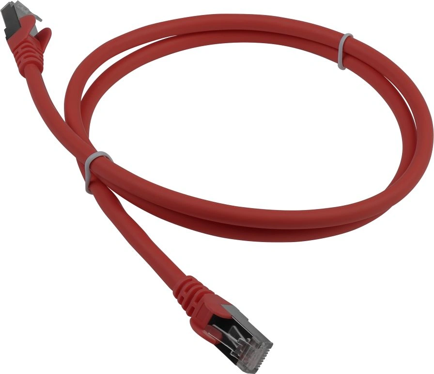 Патч-корд Lanmaster LAN-PC45/S6A-0.5-RD S/FTP RJ-45 вил.-вилка RJ-45 кат.6A 0.5м красный LSZH — фото 1
