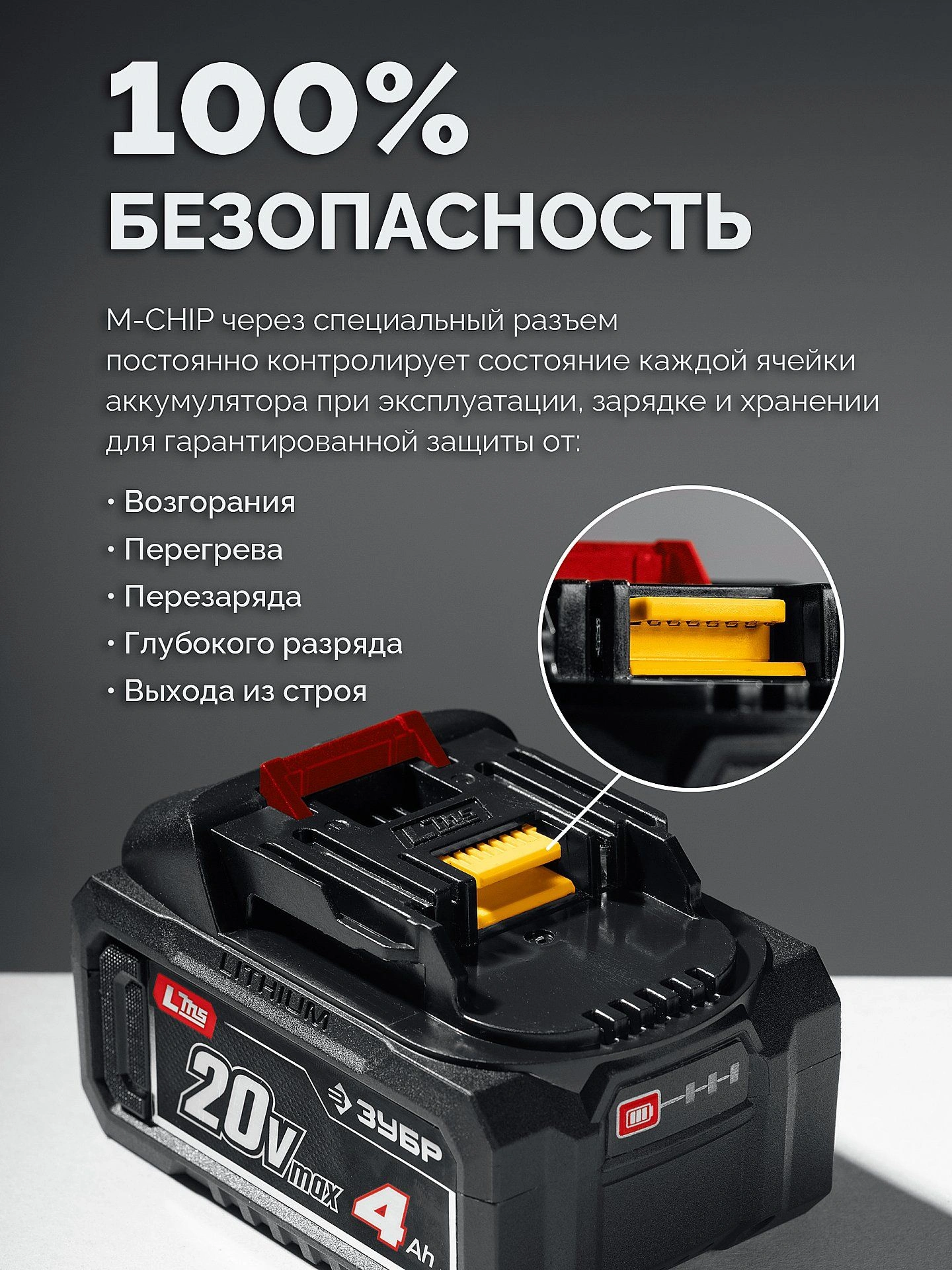 Гайковерт Зубр ГБУ-350-41 40Вт аккум. патрон:квад.3/4" — миниатюра 22