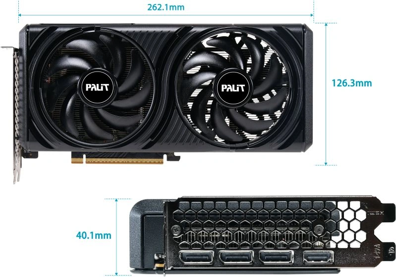 Видеокарта Palit PCI-E 5.0 PA-RTX5060 INFINITY 2 OC NVIDIA GeForce RTX 5060 8Gb 128bit GDDR7 2280/28000 HDMIx1 DPx3 HDCP Ret — фото 1