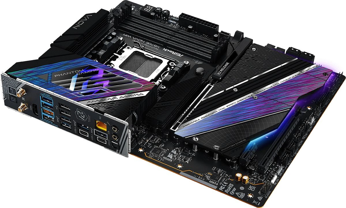 Материнская плата Asrock X870E NOVA WIFI Socket AM5 AMD X870E 4xDDR5 ATX AC`97 8ch(7.1) 5Gigabit RAID+HDMI — миниатюра 7