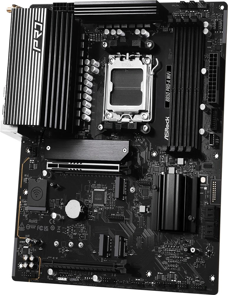 Материнская плата Asrock B850 PRO-A WIFI Socket AM5 AMD B850 4xDDR5 ATX AC`97 8ch(7.1) 2.5Gg RAID+HDMI — миниатюра 4