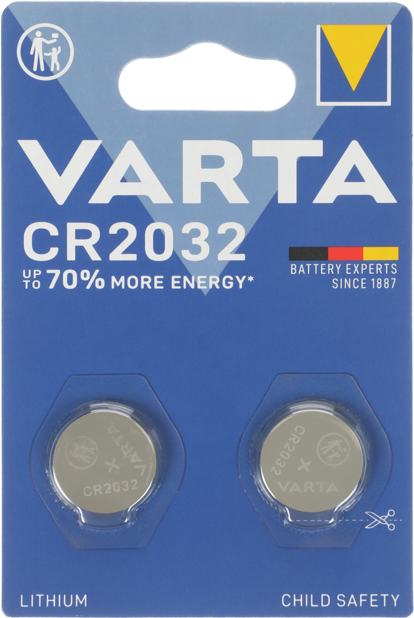 Батарея Varta Energy CR2032 BL2 Lithium 3V CR2032 (2шт) блистер — миниатюра 2