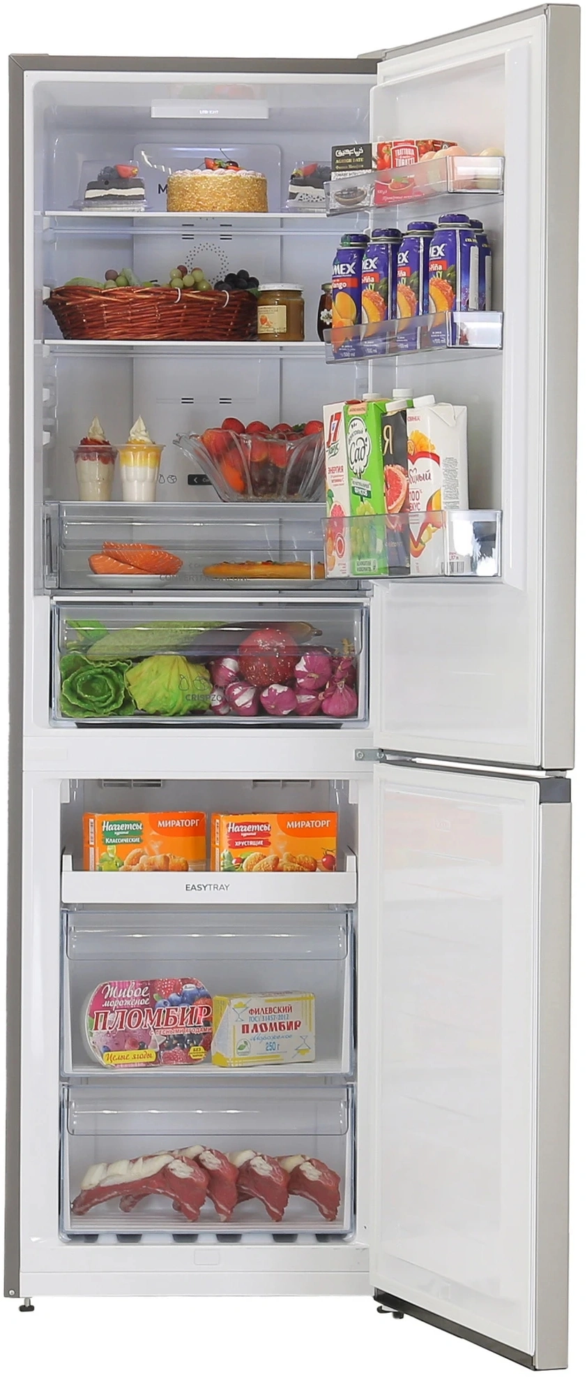 Холодильник Gorenje NRKP61EA2XL4 2-хкамерн. серебристый металлик