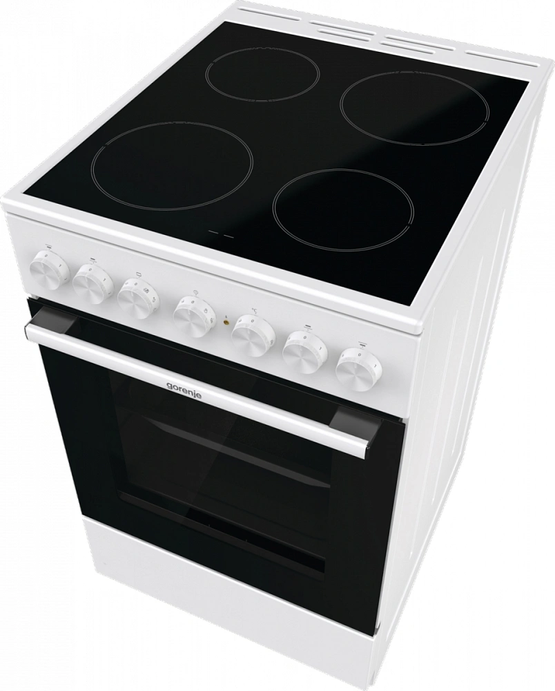 Плита Электрическая Gorenje GEC5B42WG белый стеклокерамика (без крышки) — миниатюра 2