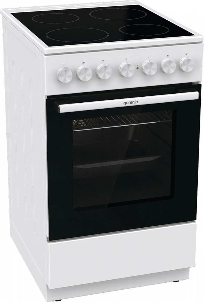 Плита Электрическая Gorenje GEC5B42WG белый стеклокерамика (без крышки) — миниатюра 3