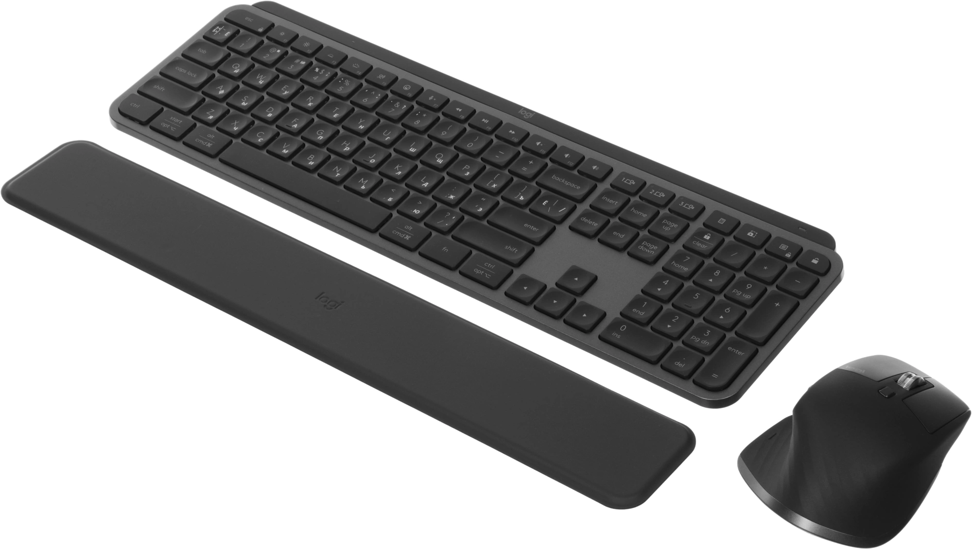 Клавиатура + мышь Logitech MX Keys S Combo клав:графитовый/черный мышь:графитовый USB беспроводная Bluetooth/Радио LED (920-011619) — фото 1