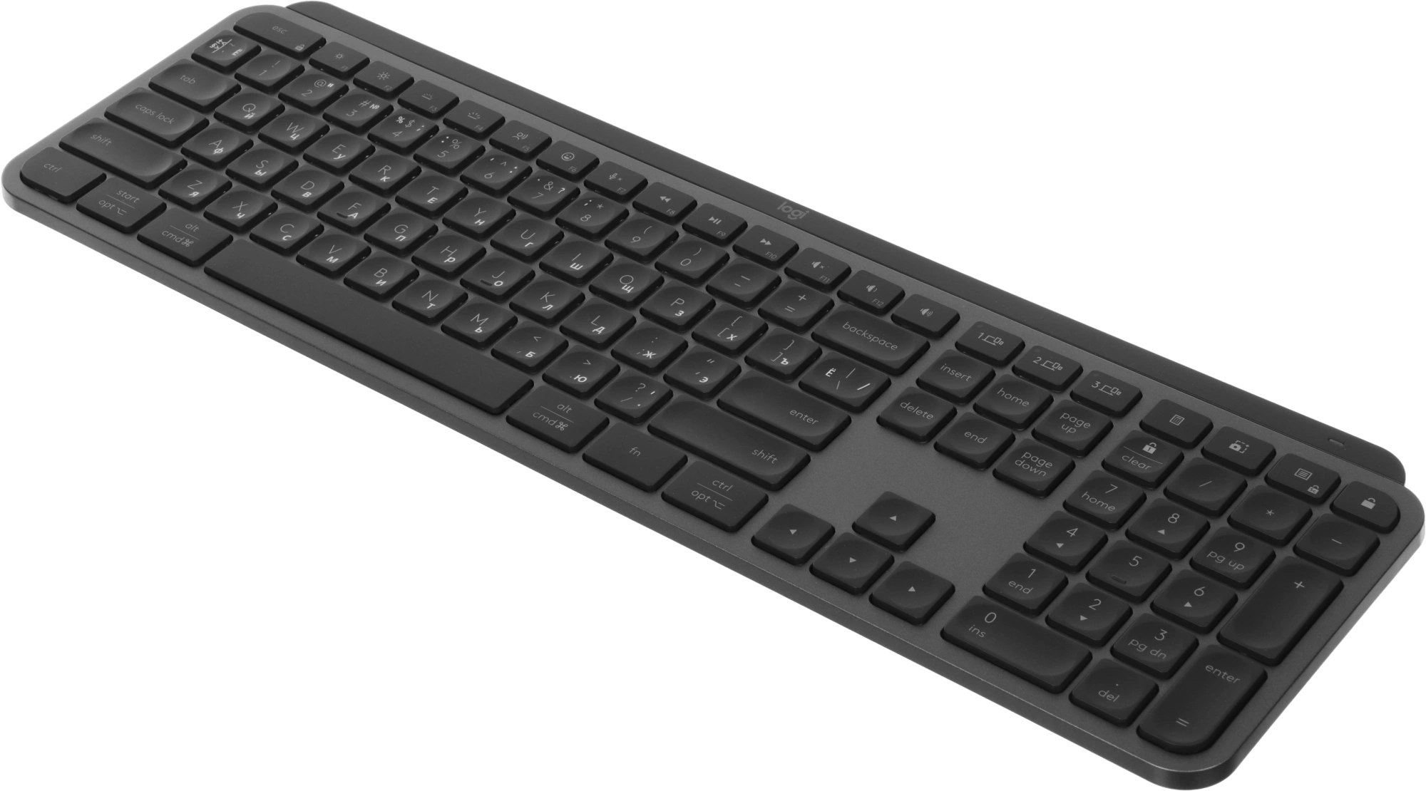 Клавиатура + мышь Logitech MX Keys S Combo клав:графитовый/черный мышь:графитовый USB беспроводная Bluetooth/Радио LED (920-011619) — миниатюра 2