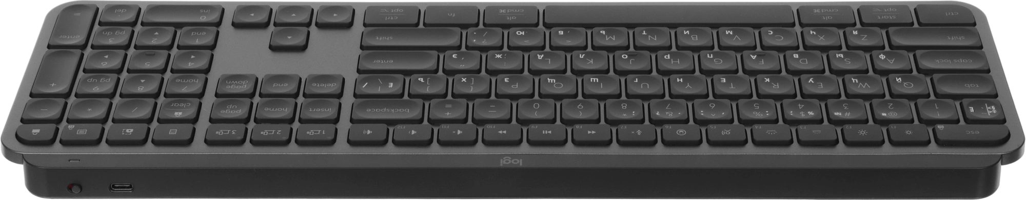 Клавиатура + мышь Logitech MX Keys S Combo клав:графитовый/черный мышь:графитовый USB беспроводная Bluetooth/Радио LED (920-011619) — миниатюра 7