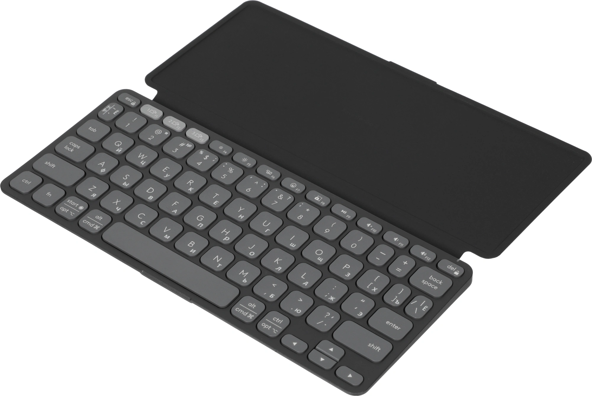 Клавиатура Logitech Keys-To-Go 2 графитовый/черный беспроводная BT slim Multimedia для ноутбука (920-012999) — миниатюра 12
