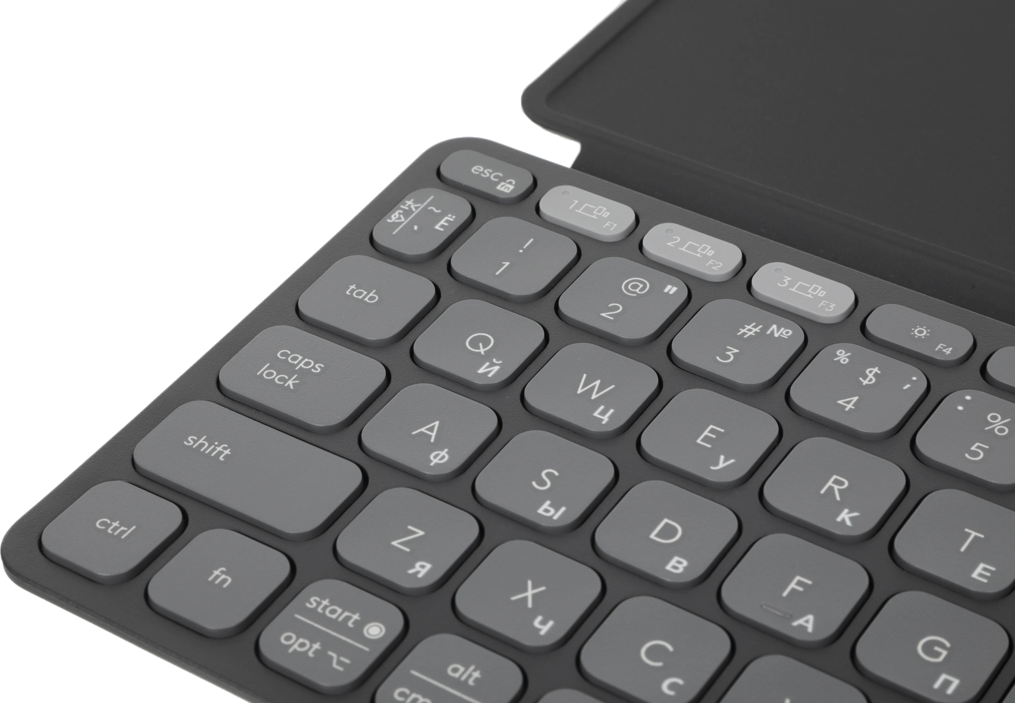 Клавиатура Logitech Keys-To-Go 2 графитовый/черный беспроводная BT slim Multimedia для ноутбука (920-012999) — миниатюра 2