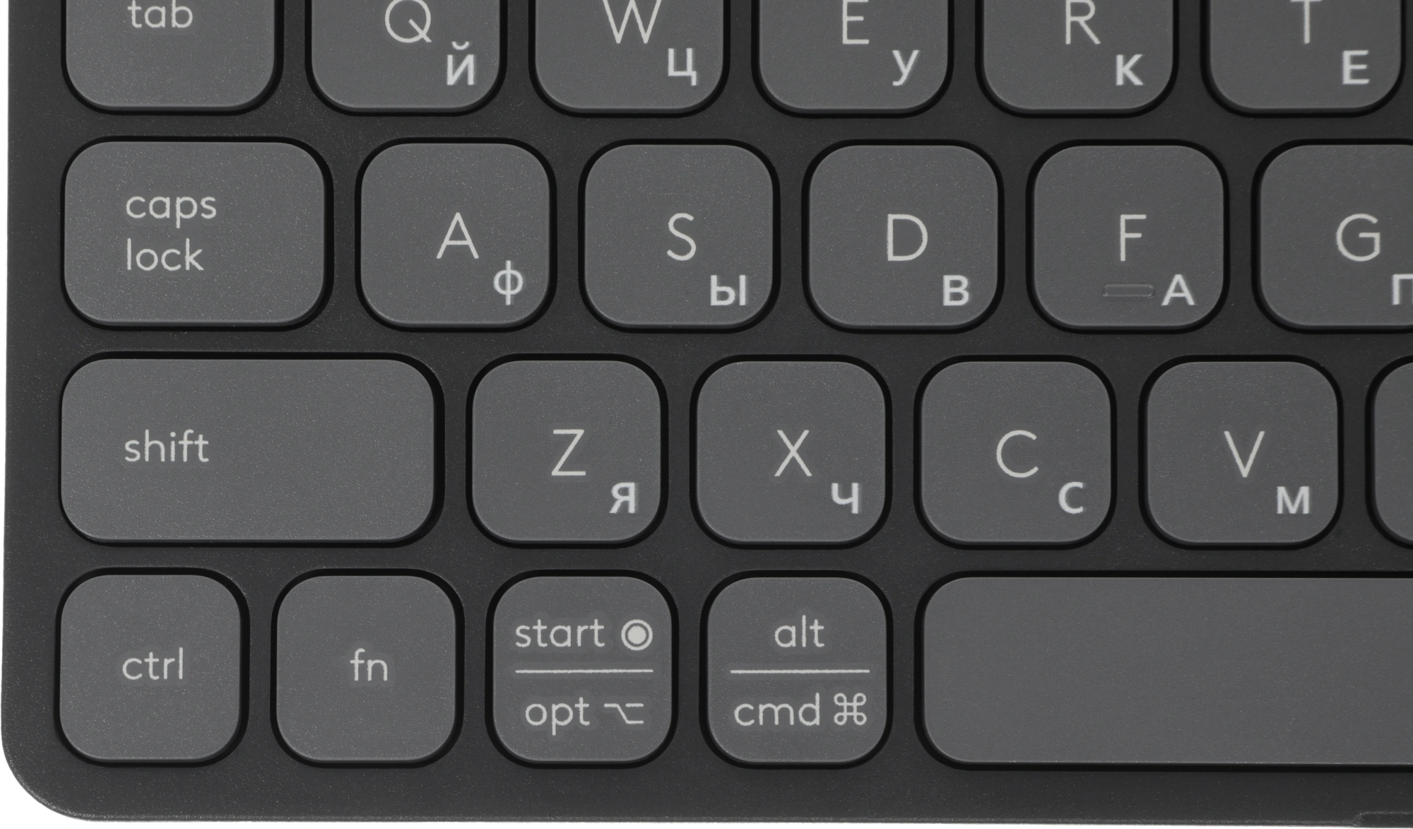 Клавиатура Logitech Keys-To-Go 2 графитовый/черный беспроводная BT slim Multimedia для ноутбука (920-012999) — миниатюра 4