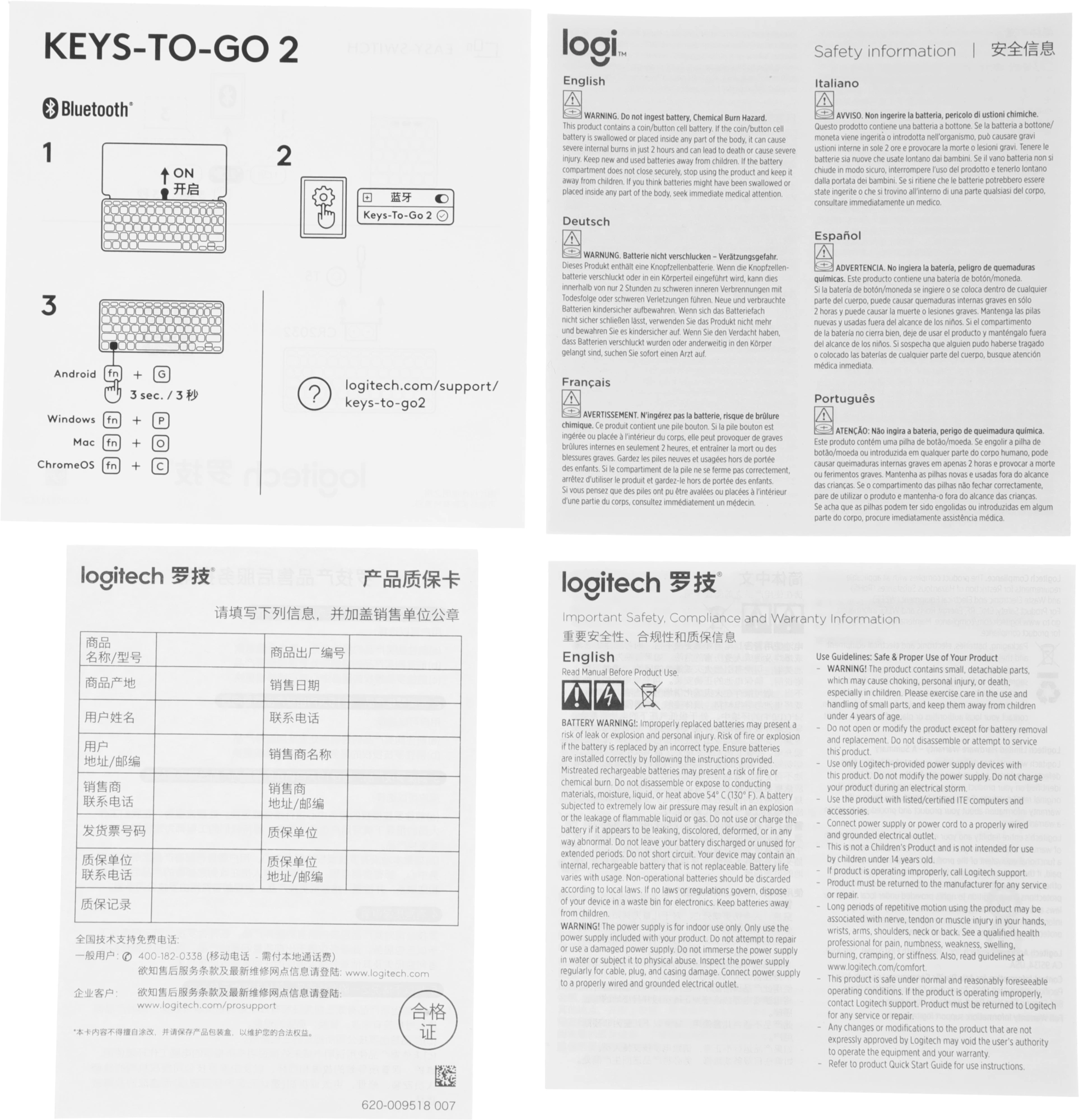 Клавиатура Logitech Keys-To-Go 2 графитовый/черный беспроводная BT slim Multimedia для ноутбука (920-012999) — миниатюра 7