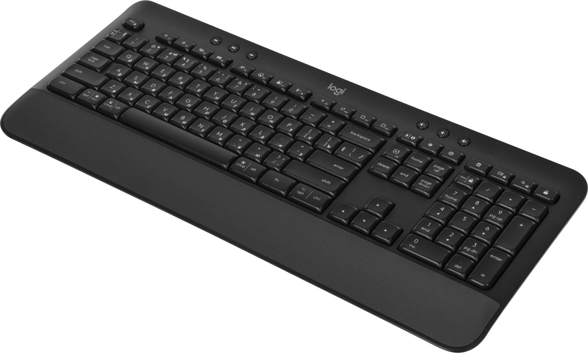 Клавиатура Logitech K650 черный USB беспроводная BT/Radio Multimedia (подставка для запястий) (920-010954) — фото 1