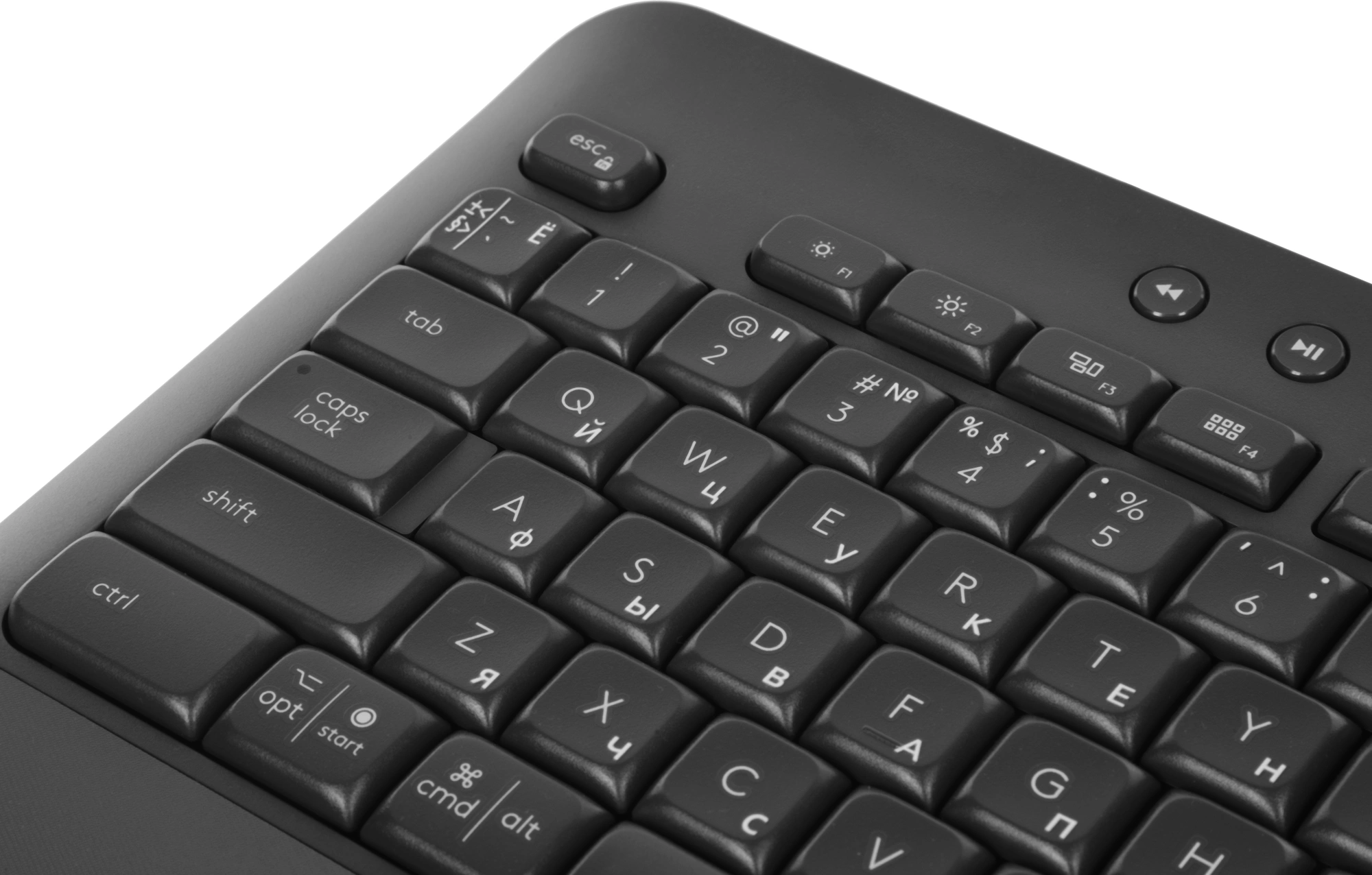 Клавиатура Logitech K650 черный USB беспроводная BT/Radio Multimedia (подставка для запястий) (920-010954) — миниатюра 2