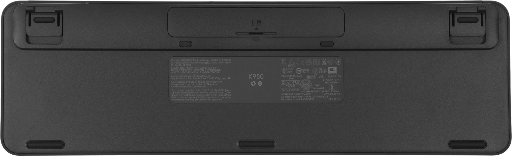 Клавиатура Logitech K950 черный USB беспроводная BT/Radio slim (920-012434) — миниатюра 7